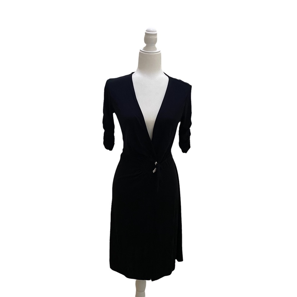 Black Front Tie Dress